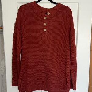 Rust Button-Up Sweater